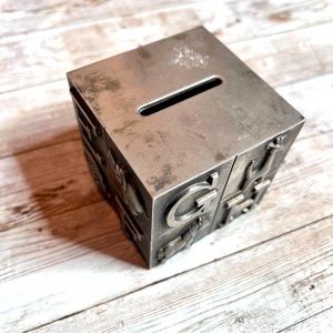 Vintage silver-plated bank